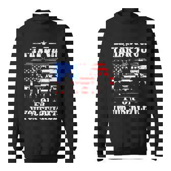 Thank You For Your Service Patriotic Veterans Day Sweatshirt - Seseable