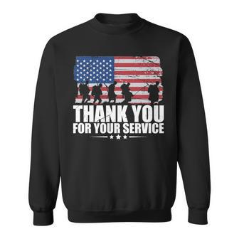 Thank You For Your Services Patriotic Veterans Day For Men Sweatshirt | Mazezy