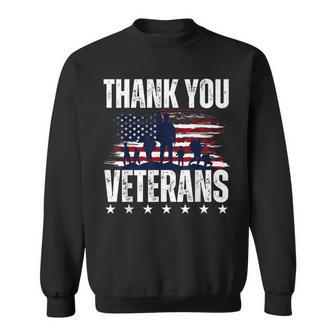 Thank You Veterans Day Memorial Day Partiotic Military Usa Sweatshirt - Seseable