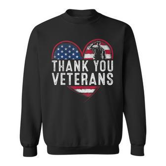 Thank You Veterans Day Memorial Day Partiotic Military Usa Sweatshirt | Mazezy