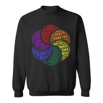 Thank You In 14 Different Languages Cool Thanksgiving Sweatshirt | Mazezy
