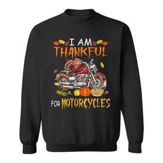 Thankful For Motorcycles Turkey Riding Motorcycle Sweatshirt - Seseable