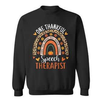 Thankful Speech Therapist Thanksgiving Slp Speech Therapy Sweatshirt - Monsterry AU