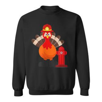 Thanksgiving Firefighter Turkey Day Sweatshirt | Mazezy
