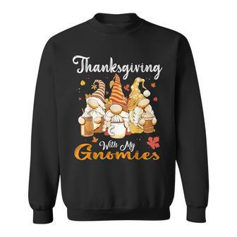 Thanksgiving With My Gnomies Autumn Gnomes Lover Sweatshirt - Seseable
