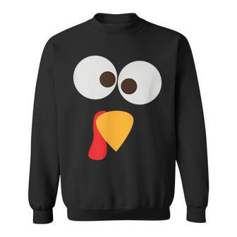 Thanksgiving Matching Family Pajama Turkey Face Sweatshirt | Mazezy