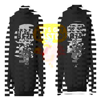 Thanksgiving Turkey Party Group Lets Get Basted Gifts For Turkey Lovers Funny Gifts Sweatshirt | Mazezy