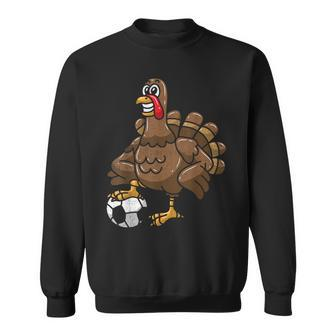 Thanksgiving Turkey Soccer Football Player Ball Sweatshirt | Mazezy