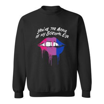 The Apple Of My Bisexual Eye Bi Couples Bi Pride Lovers Sweatshirt | Mazezy AU