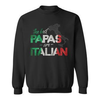 The Best Papas Are Italian - Funny Italy Country Flag Sweatshirt | Mazezy