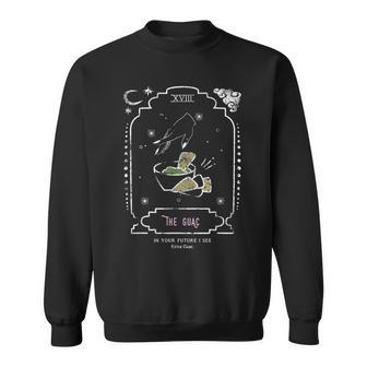 The Guac Guacamole Funny Tarot Reading Card Crescent Moon Reading Funny Designs Funny Gifts Sweatshirt | Mazezy