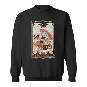 The Reader Tarot Card Witch Vibes Reading Bookworm Bookish Sweatshirt - Seseable
