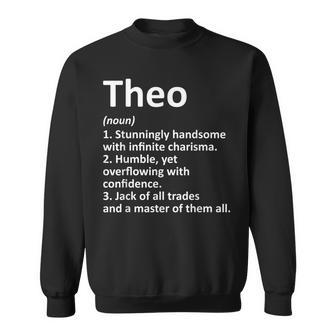 Theo Definition Personalized Name Funny Birthday Gift Idea Sweatshirt | Mazezy