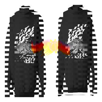 Thevalley Oop Phoenix| Basketball Retro Sunset Funny Basketball Funny Gifts Sweatshirt | Mazezy