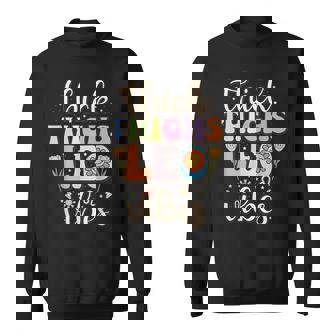 Thick Thighs Leo Vibes Zodiac Sign July August Birthday Leo Sweatshirt - Thegiftio UK