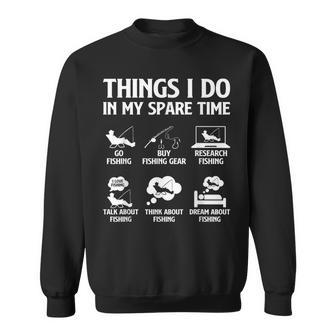 Things I Do In My Spare Time Fishing Boys Bass Fishing Sweatshirt - Seseable