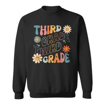 Third Grade Groovy Back To School Team Teacher Student Sweatshirt | Mazezy