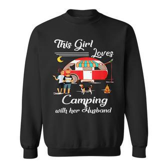 This Girl Loves Camping With Her Husband Gift For Womens Sweatshirt | Mazezy