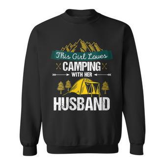 This Girl Loves Camping With Her Husband Gifts For Campers Gift For Womens Sweatshirt | Mazezy UK