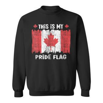 This Is My Pride Flag Canada Funny Canada Day 2023 Sweatshirt | Mazezy