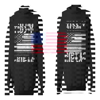 This Is My Pride Flag Usa American 4Th Of July Patriotic Sweatshirt | Mazezy