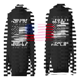 This Is My Pride Flag Usa American 4Th Of July Patriotic Sweatshirt | Mazezy