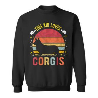 This Kid Loves Corgis Boys And Girls Corgi Gift Sweatshirt | Mazezy