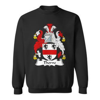 Thorne Coat Of Arms Family Crest Sweatshirt | Mazezy