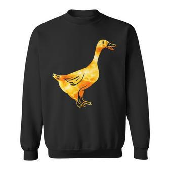 Tie-Dye Goose Golden Orange Retro & Vintage Goose Design Sweatshirt | Mazezy