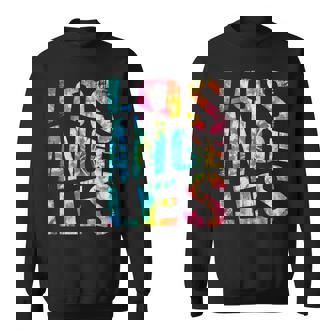 Tie Dye Los Angeles La California State California Republic Sweatshirt | Mazezy