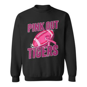 Tigers Pink Out Football Tackle Breast Cancer Sweatshirt - Seseable