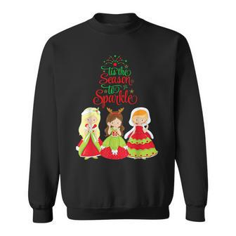 Tis The Season To Sparkle Christmas Princess Sweatshirt | Mazezy