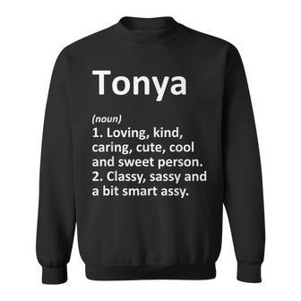 Tonya Definition Personalized Name Funny Birthday Gift Idea Sweatshirt | Mazezy