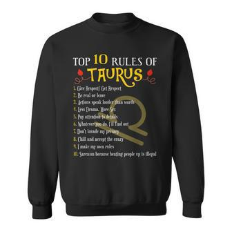 Top 10 Rules Of Taurus Zodiac Birthday Sweatshirt | Mazezy