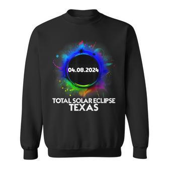 Total Solar Eclipse Texas 2024 Colorful American Totality Sweatshirt - Seseable