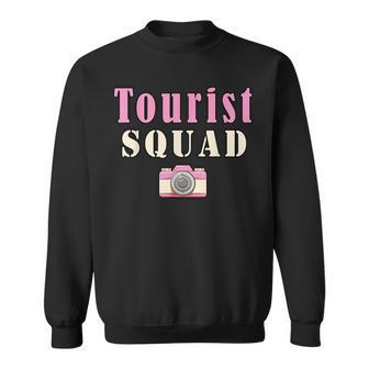 Tourist Squad Camera Girl Souvenir Vacation Travel Retro Sweatshirt | Mazezy
