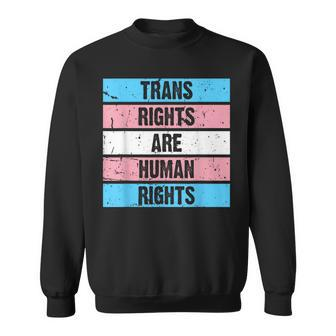 Trans Rights Are Human Rights Lgbt Flag Gay Pride Month Sweatshirt | Mazezy