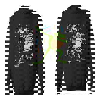 Transgender Flag Frog Dab Lgbt Trans Pride Stuff Animal Sweatshirt | Mazezy