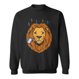 Transgender Flag Lion Lgbt Trans Pride Stuff Animal Sweatshirt | Mazezy
