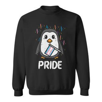 Transgender Flag Penguin Lgbt Trans Pride Stuff Animal Sweatshirt | Mazezy