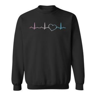 Transgender Heartbeat Cute Lgbtq Pride Month Gift Sweatshirt | Mazezy