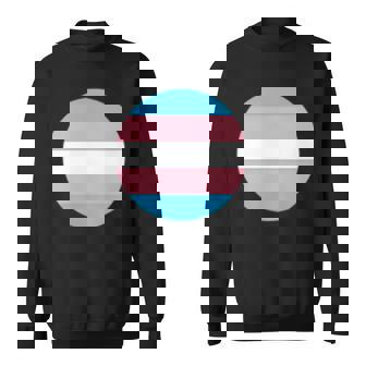 Transgender Pride Flag Circle Discreet Trans Lgbtq Ftm Mtf Sweatshirt | Mazezy