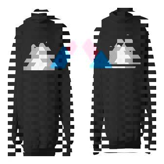 Transgender Pride Mountains Lgbtq Minimalist Trans Ftm Mtf Sweatshirt | Mazezy