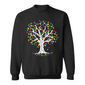 Tree Of Life Autism Awareness Month Funny Asd Supporter Sweatshirt - Seseable