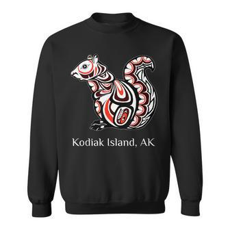 Tribal Squirrel Kodiak Island Alaska Pnw Native American Sweatshirt | Mazezy