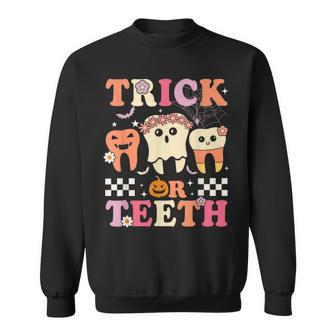 Trick Or Th Dental Treat Dentist Assistant Halloween Sweatshirt - Monsterry