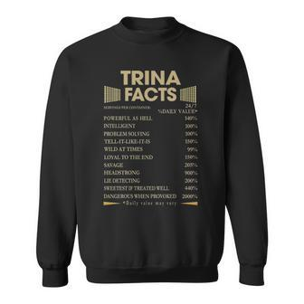 Trina Name Gift Trina Facts Sweatshirt - Seseable