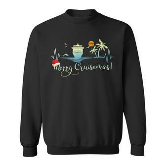 Tropical Heartbeat Christmas Cruise 2023 Merry Cruisemas Sweatshirt | Mazezy