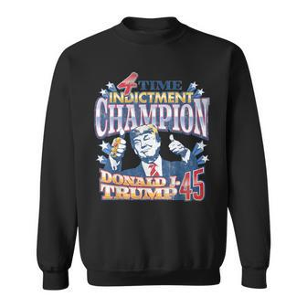 Trump 4 Time Indictment Champion Champ Not Guilty 2024 Sweatshirt | Mazezy