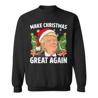 Trump Make Christmas Great Again Ugly Christmas Sweaters Sweatshirt - Seseable
